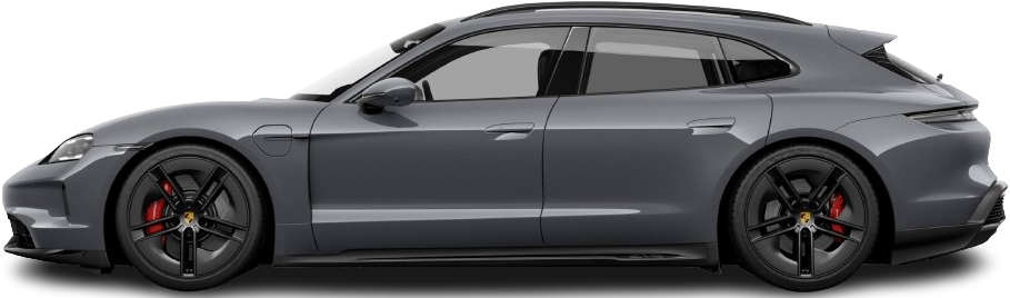 Фотография Porsche Taycan GTS Sport Turismo (2024-...) сбоку на прозрачном фоне