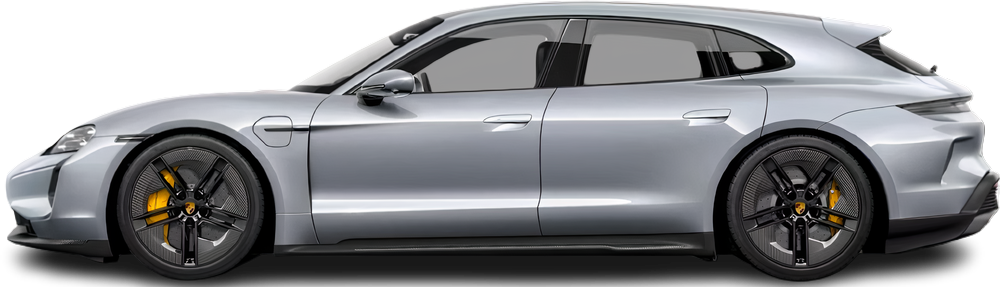 Фотография Porsche Taycan Turbo S Sport Turismo (2022-2024) сбоку на прозрачном фоне