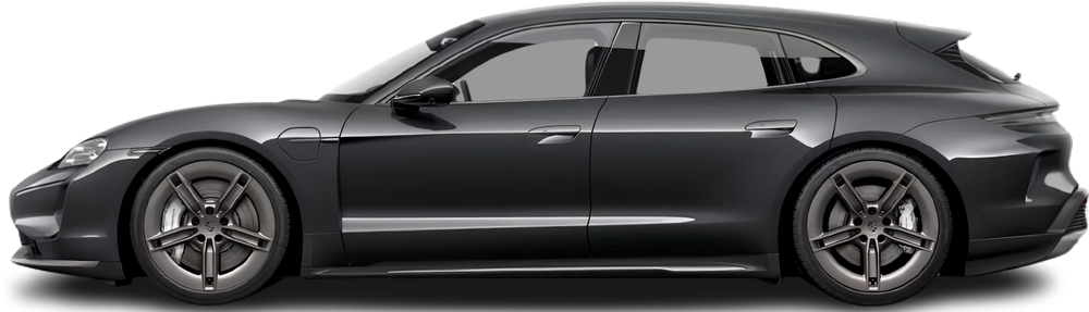 Фотография Porsche Taycan Turbo Sport Turismo (2022-2024) сбоку на прозрачном фоне