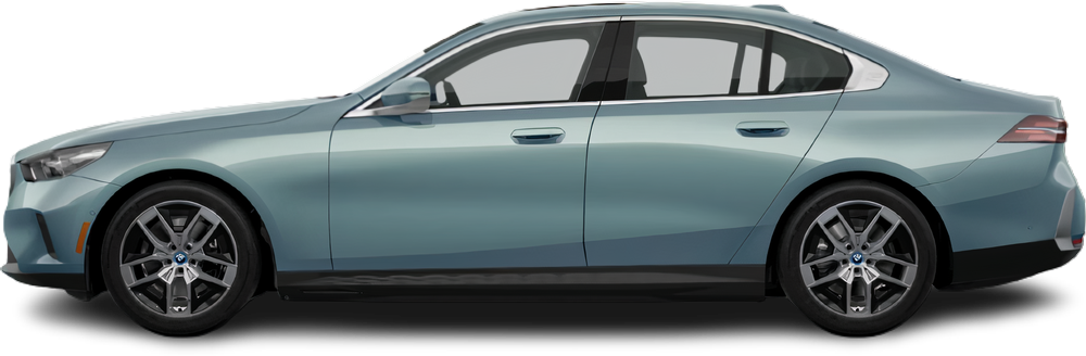 Фотография BMW i5 eDrive40 (2025-…) сбоку на прозрачном фоне