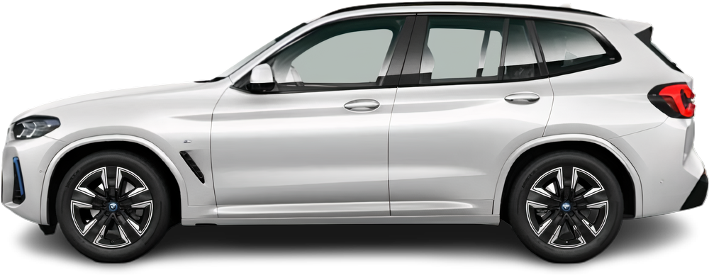 Фотография BMW iX3 Gen 1 (2020-2021) сбоку на прозрачном фоне
