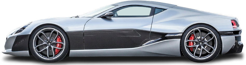Фотография Rimac Concept One (2013-2016) сбоку на прозрачном фоне