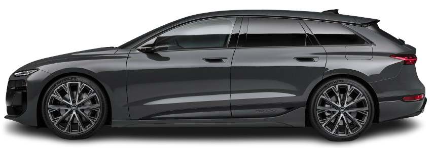 Фотография Audi S6 Avant e-tron (2024-…) сбоку на прозрачном фоне
