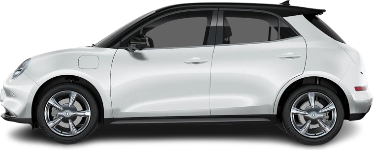 Фотография GWM ORA 03 63 kWh (2023-…) сбоку на прозрачном фоне