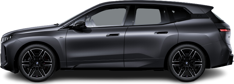 Фотография BMW iX M70 xDrive (2025-...) сбоку на прозрачном фоне