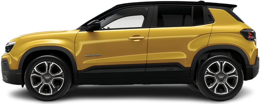 Фотография Jeep Avenger Electric (2023-…) сбоку на прозрачном фоне