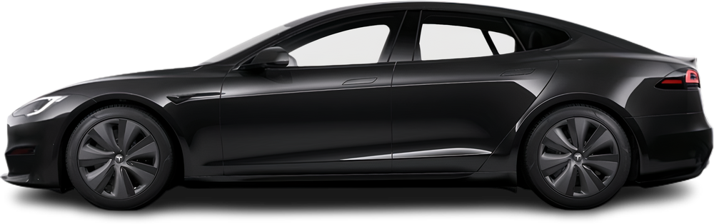 Фотография Tesla Model S Dual Motor (2021-…) сбоку на прозрачном фоне