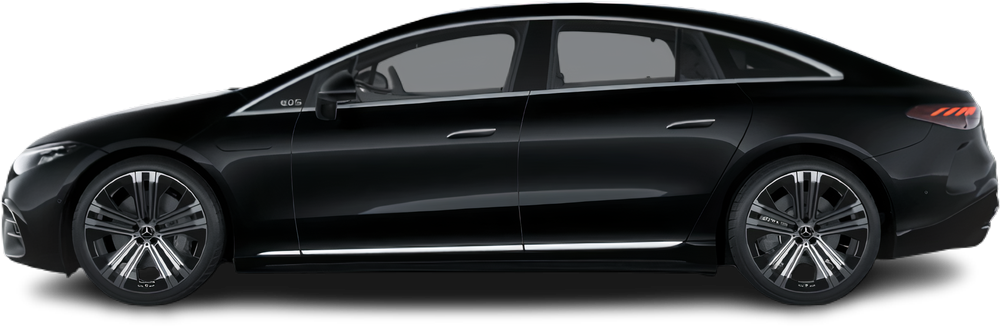 Фотография Mercedes EQS 350 (2021-2022) сбоку на прозрачном фоне