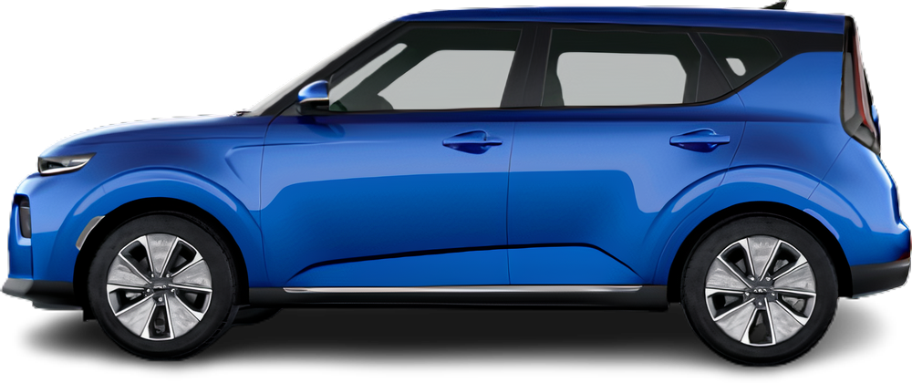 Фотография Kia Soul EV Standard Range (2020-…) сбоку на прозрачном фоне