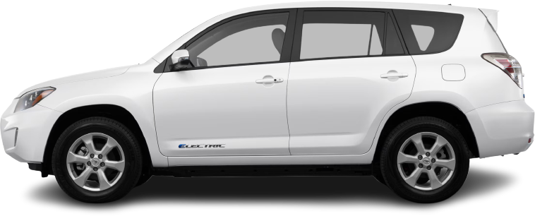 Фотография Toyota RAV4 EV Gen 2 (2012-2014) сбоку на прозрачном фоне