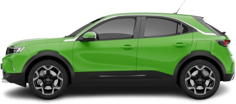 Фотография Opel Mokka Electric 50 kWh (2021-2023) сбоку на прозрачном фоне
