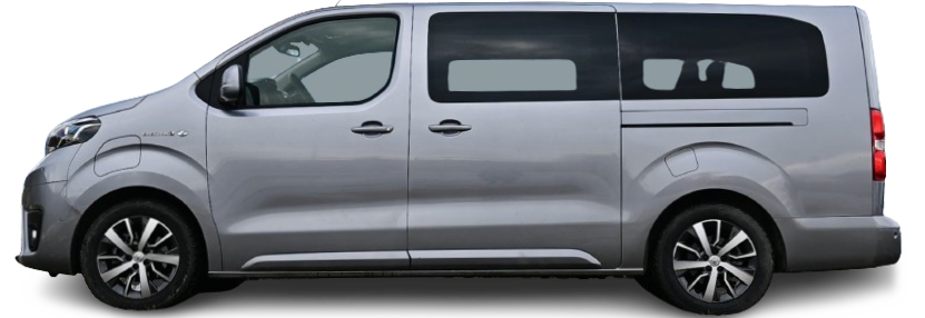 Фотография Toyota Proace Verso Electric L 75 kWh (2021-2024) сбоку на прозрачном фоне