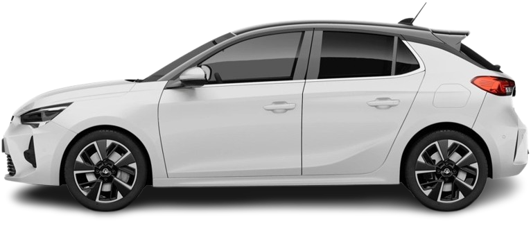 Фотография Opel Corsa Electric 50 kWh (2021-2023) сбоку на прозрачном фоне