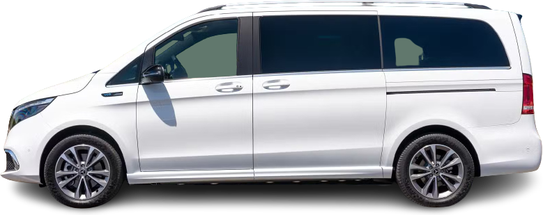 Фотография Mercedes EQV 300 Long (2020-2024) сбоку на прозрачном фоне