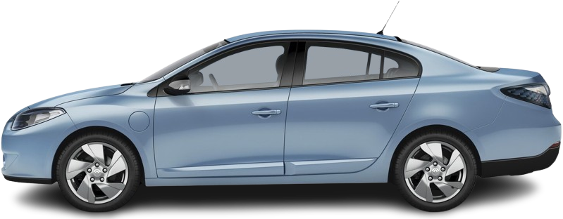 Фотография Renault Fluence Z.E. (2011-2014) сбоку на прозрачном фоне