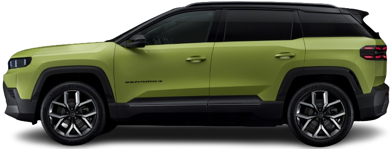 Фотография Jeep Compass Electric (2025-…) сбоку на прозрачном фоне
