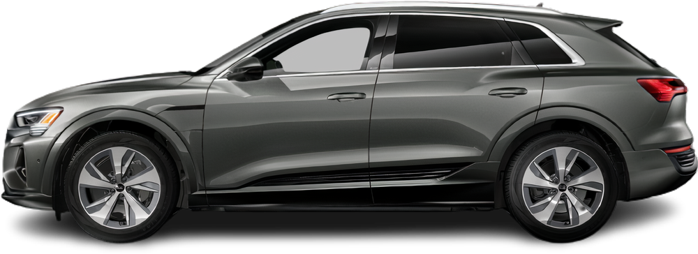 Фотография Audi Q8 e-tron 50 quattro (2022-…) сбоку на прозрачном фоне