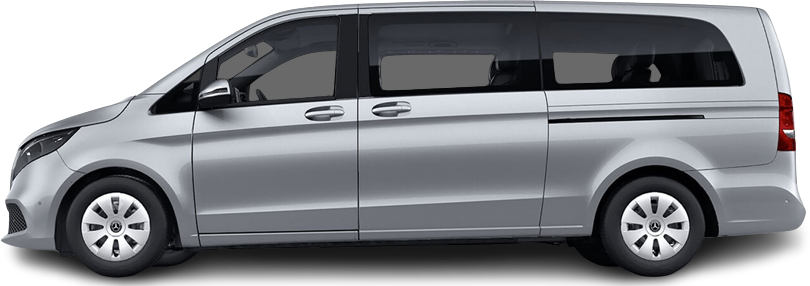 Фотография Mercedes eVito Tourer Extra-Long 60 kWh (2024-...) сбоку на прозрачном фоне