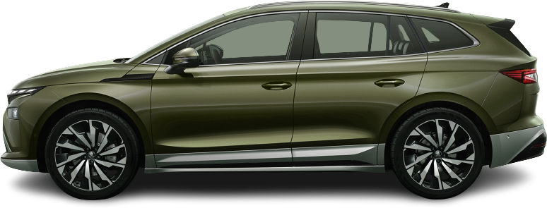 Фотография Škoda Enyaq 85 (2025-…) сбоку на прозрачном фоне