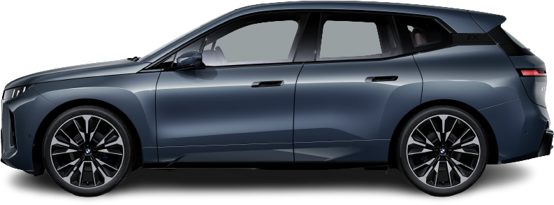 Фотография BMW iX xDrive60 (2025-...) сбоку на прозрачном фоне