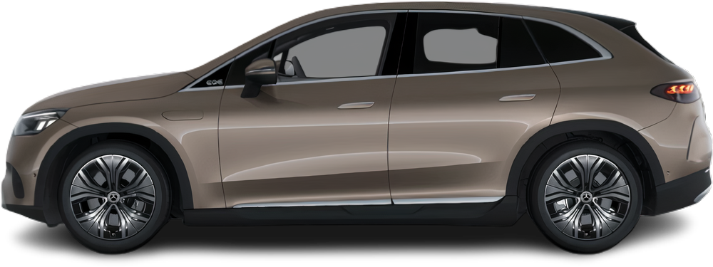 Фотография Mercedes EQE SUV 500 4MATIC (2022-2023) сбоку на прозрачном фоне