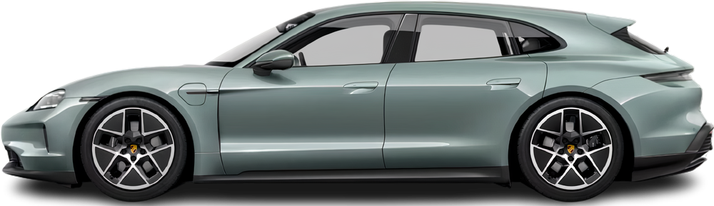 Фотография Porsche Taycan RWD Sport Turismo (2024-…) сбоку на прозрачном фоне