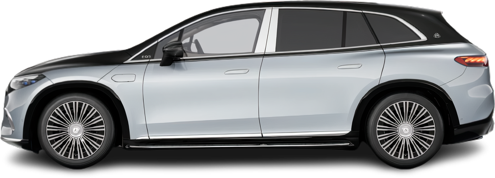 Фотография Mercedes EQS SUV Maybach 680 (2024-…) сбоку на прозрачном фоне