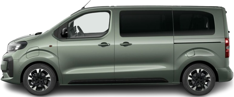 Фотография Opel Zafira Electric Life L2 75 kWh (2024-...) сбоку на прозрачном фоне