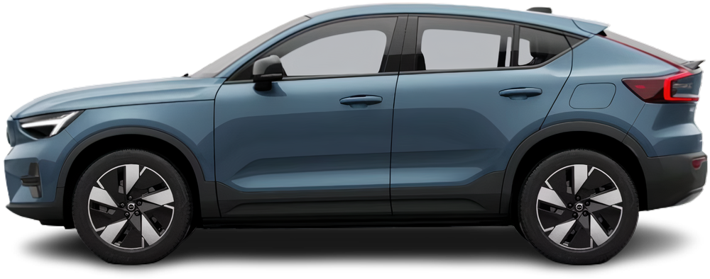 Фотография Volvo C40 Recharge (EC40) Single Motor Extended Range (2022-...) сбоку на прозрачном фоне