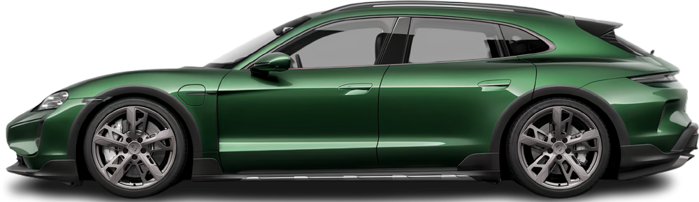 Фотография Porsche Taycan Turbo Cross Turismo (2024-…) сбоку на прозрачном фоне