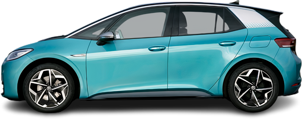 Фотография Volkswagen ID.3 Pro Performance (2020-2023) сбоку на прозрачном фоне