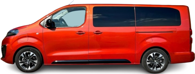 Фотография Opel Zafira Electric Life L 50 kWh (2020-2024) сбоку на прозрачном фоне