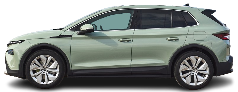 Фотография Škoda Elroq 85 (2024-...) сбоку на прозрачном фоне