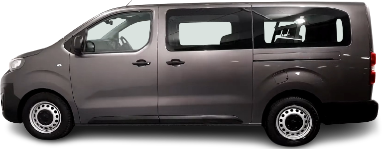 Фотография Peugeot e-Expert Combi Standard 75 kWh (2021-2024) сбоку на прозрачном фоне