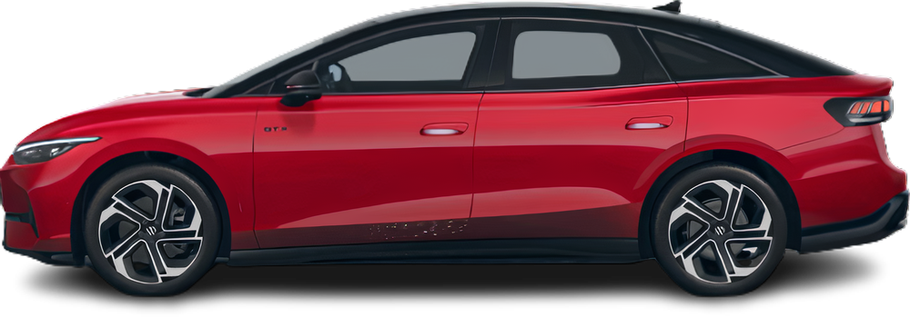 Фотография Volkswagen ID.7 GTX (2024-…) сбоку на прозрачном фоне