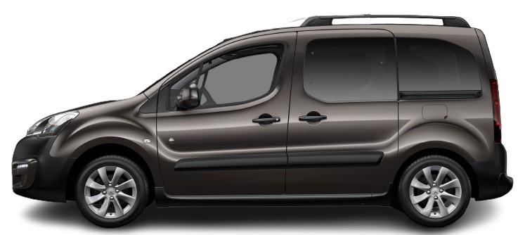 Фотография Peugeot Partner Tepee Electric (2017-2020) сбоку на прозрачном фоне