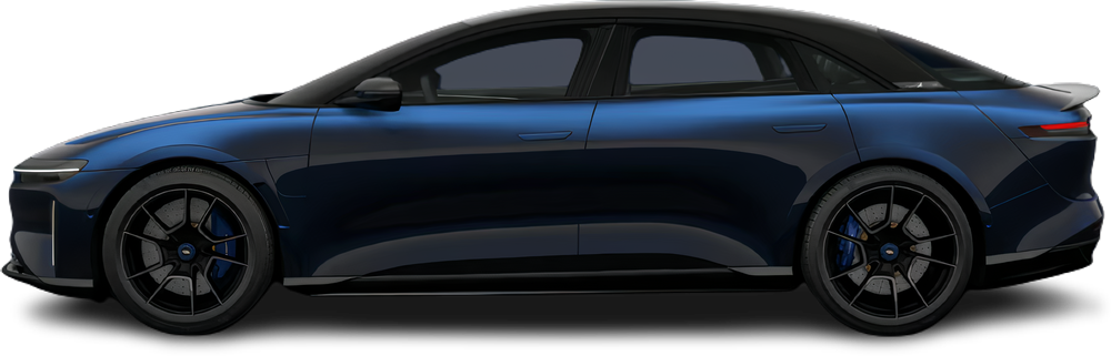 Фотография Lucid Air Sapphire (2023-…) сбоку на прозрачном фоне