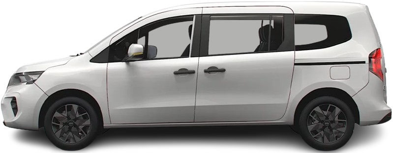 Фотография Nissan Townstar Evalia EV L2 (2024-…) сбоку на прозрачном фоне
