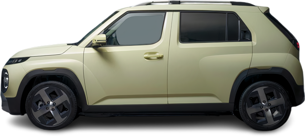 Фотография Hyundai Casper (Inster) Electric Standard Range (2024-...) сбоку на прозрачном фоне