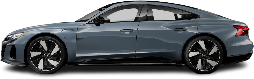 Фотография Audi e-tron GT quattro (2021-2024) сбоку на прозрачном фоне