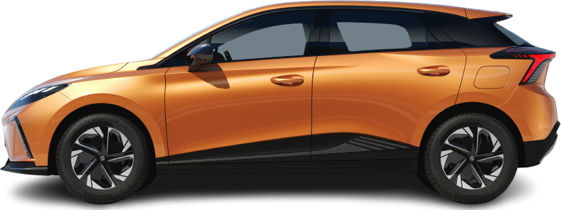 Фотография MG MG4 Electric 51 kWh (2022-…) сбоку на прозрачном фоне