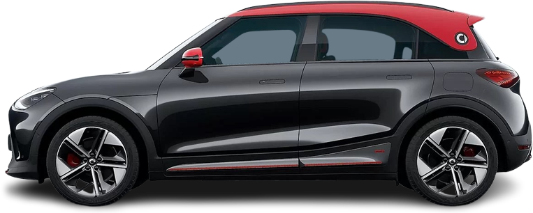 Фотография Smart #1 Brabus (2023-…) сбоку на прозрачном фоне