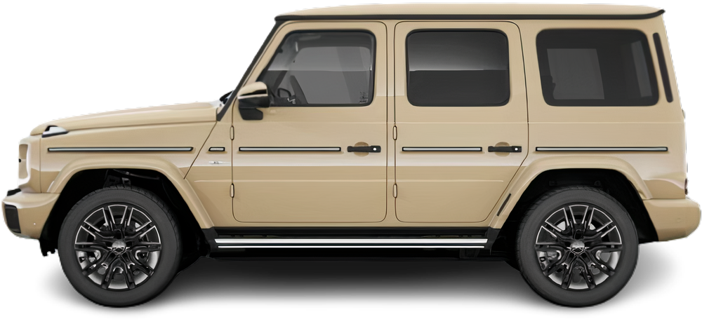 Фотография Mercedes G 580 EQ (2024-…) сбоку на прозрачном фоне