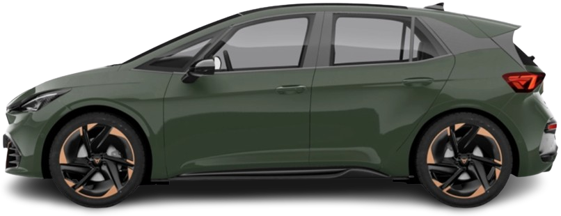 Фотография Cupra Born VZ (2024-…) сбоку на прозрачном фоне