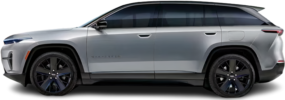 Фотография Jeep Wagoneer S (2024-…) сбоку на прозрачном фоне