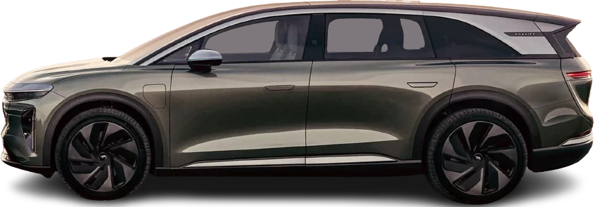 Фотография Lucid Gravity Grand Touring (2024-…) сбоку на прозрачном фоне