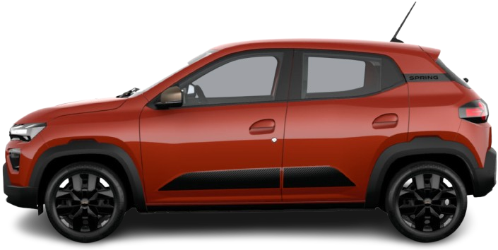 Фотография Dacia Spring Cargo Electric 65 (2024-…) сбоку на прозрачном фоне