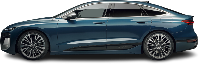 Фотография Audi S6 Sportback e-tron (2024-…) сбоку на прозрачном фоне