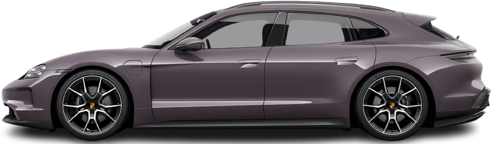 Фотография Porsche Taycan 4S Plus Sport Turismo (2022-2024) сбоку на прозрачном фоне