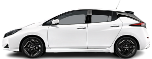 Side view photo of Nissan Leaf 40 kWh (2022-…) on transparent background
